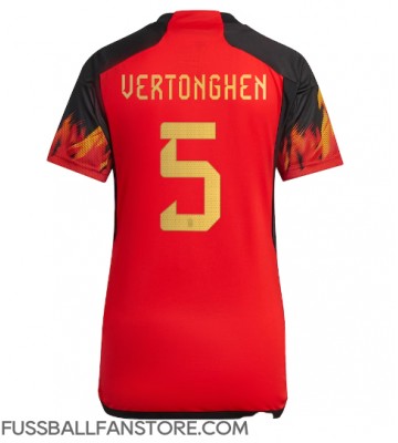 Belgien Jan Vertonghen #5 Replik Heimtrikot Damen WM 2022 Kurzarm